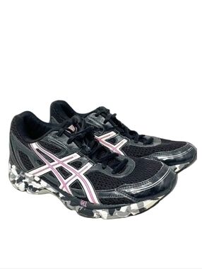 Asics SZ 6 Black/Pink Camouflage Running/Training Sneakers